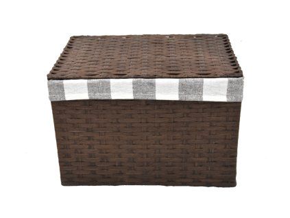 Úložný box s víkem hnědy (Rozměry (cm) 32x21, v. 24)