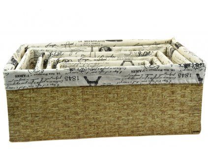 Úložný box s látkou PARIS (rozměry (cm) 30x20, v. 12)
