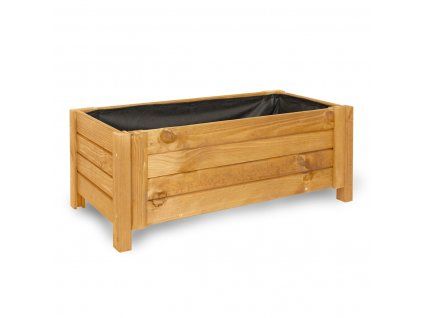 Holzkasten für die Terrasse - hellbraun, 79 x 39 x 30 cm