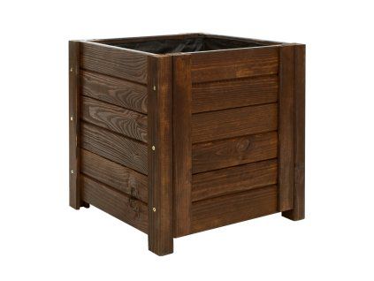 Rechteckiger Holzgartenkasten – braun, 39 x 39 x 40 cm