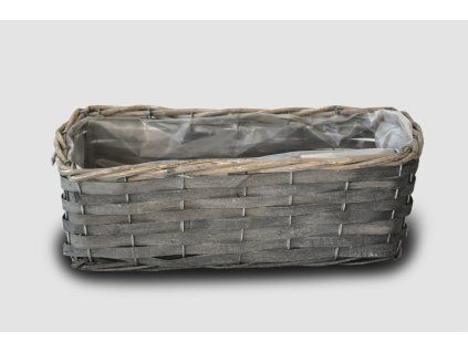 Weidenbox, quadratisch – grau