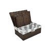 Úložný box s víkem hnědý (Rozměry (cm) 22x15, v. 9)