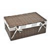 Úložný box s víkem hnědý (Rozměry (cm) 22x15, v. 9)