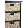 18251 1 cerna drevena komoda se 6 kosicky