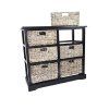 18251 3 cerna drevena komoda se 6 kosicky