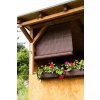 Holzrollo für Pergola - Farbe Milchschokolade