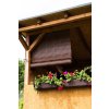 Holzrollo für Pergola - Farbe Milchschokolade