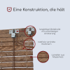 Holzrollo für Pergola - Farbe Milchschokolade