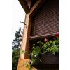Holzrollo für Pergola - Farbe Milchschokolade