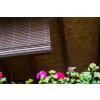 Holzrollo für Pergola - Farbe Milchschokolade