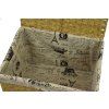 Vyšší úložný box žíhaný s látkou paris (Rozměry (cm) 33x23, v.23|37x26, v.25|41x30, v.27|45x34, v.29;)