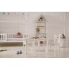 Dětský světle šedý stolek otevírací se dvěma přihrádkami