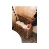 Aufbewahrungskorb aus Rattan mit Deckel für Toilettenpapier, rechteckig - grau, 39 x 19 x 32 cm