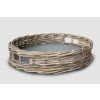 Rattan Tablett rund - grau, Durchmesser 47 cm