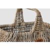 Rattan-Einkaufskorb - grau, 46 x 32 x 44 cm