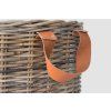 Großer Rattan-Aufbewahrungskorb mit Kunststoffeinsatz, rund - grau