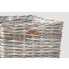 Großer Rattan-Aufbewahrungskorb mit Kunststoffeinsatz, quadratisch - grau