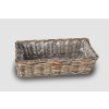 Rattan-Blumenkasten - grau