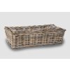 Rattan-Blumenkasten - grau