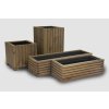Holzkiste mit Kunststoffeinsatz – grau