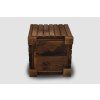 Höherer rechteckiger Holz-Blumenkasten mit Kunststoffeinsatz – braun, 25x25x40