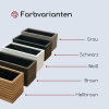 Holzkiste mit Kunststoffeinsatz – schwarz