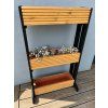Holzständer für Blumenkästen – 3-stöckig, hellbraun