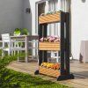 Holzständer für Blumenkästen – 3-stöckig, hellbraun