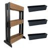 Holzständer für Blumenkästen – 3-stöckig, braun