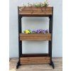 Holzständer für Blumenkästen – 3-stöckig, braun