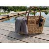 Strandtasche aus Wasserhyazinthe, quadratisch